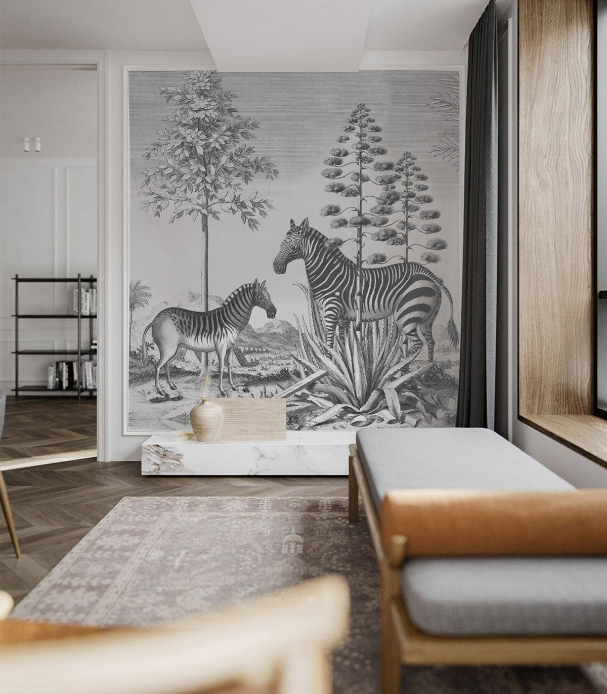 Zebra on Agave Wallpaper