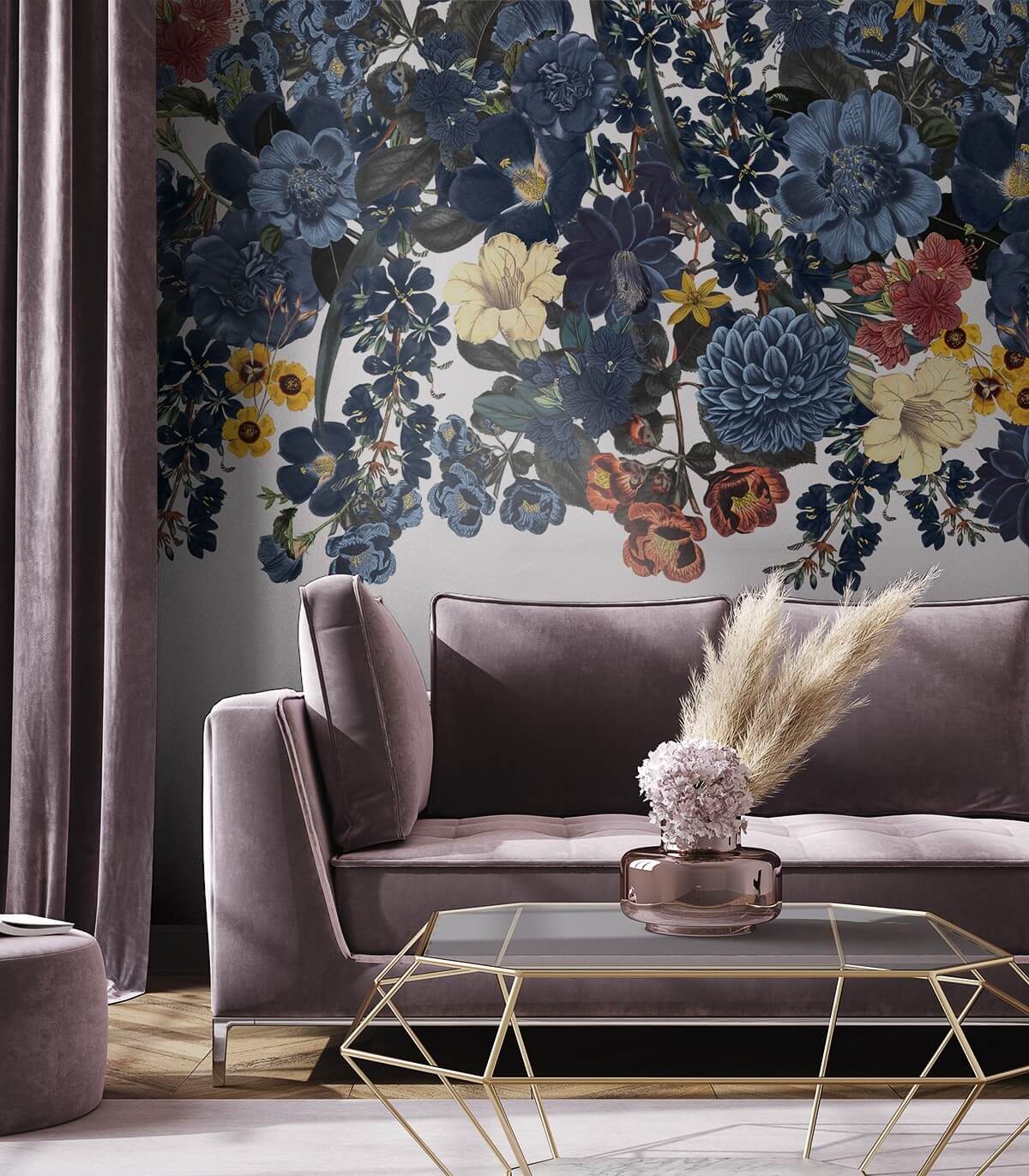 Flowery home wide wallpaper - Wallcolors  - Exclusive Wallpapers