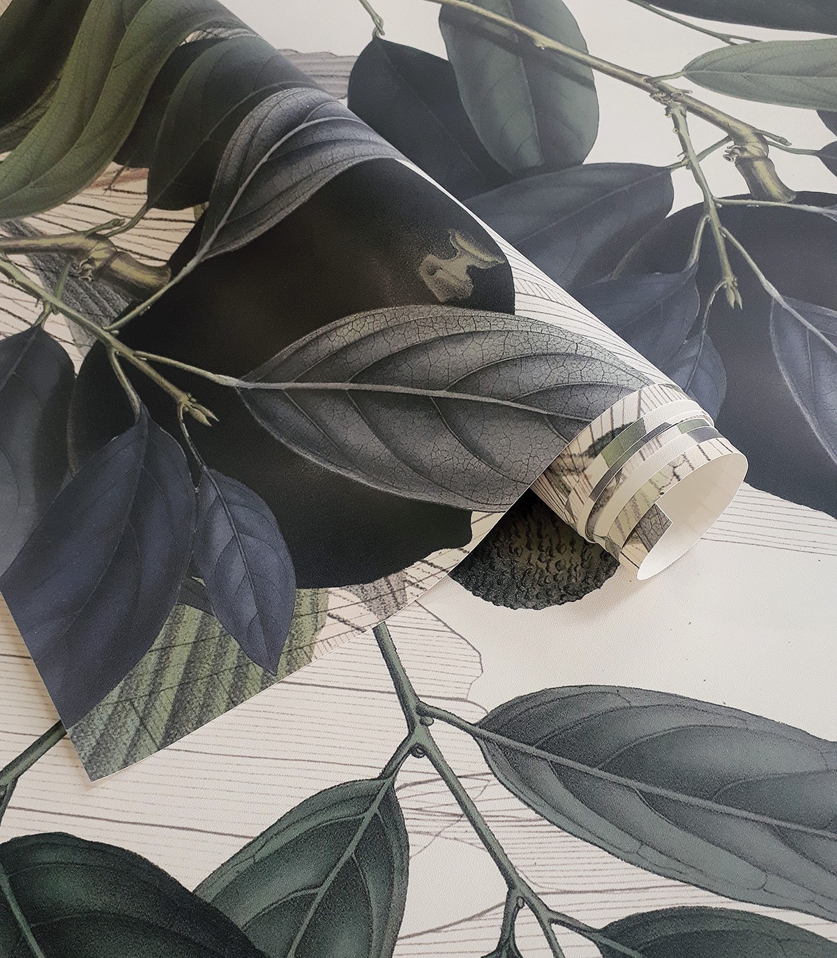 Olive Branch White Tapete - Wallcolors  - Exklusive Hintergrundbilder