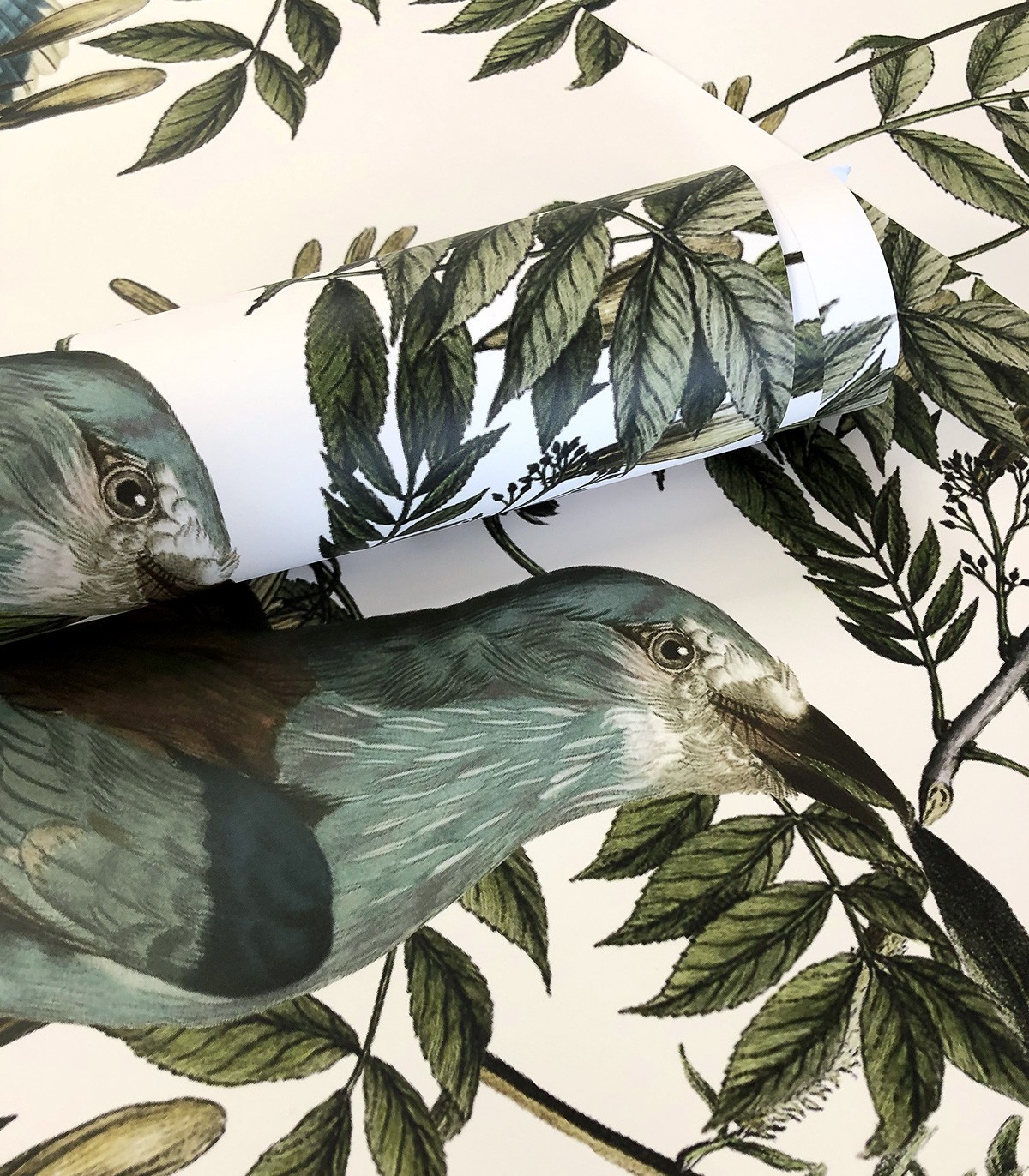 Birds in Garden Ecri wallpaper - Wallcolors  - Exclusive Wallpapers