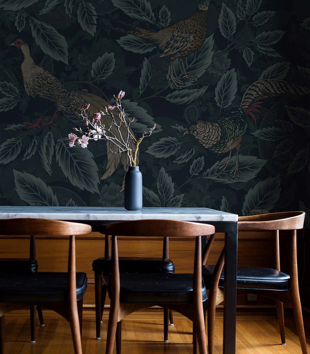 Painted Pheasants Tapete - Wallcolors  - Exklusive Hintergrundbilder