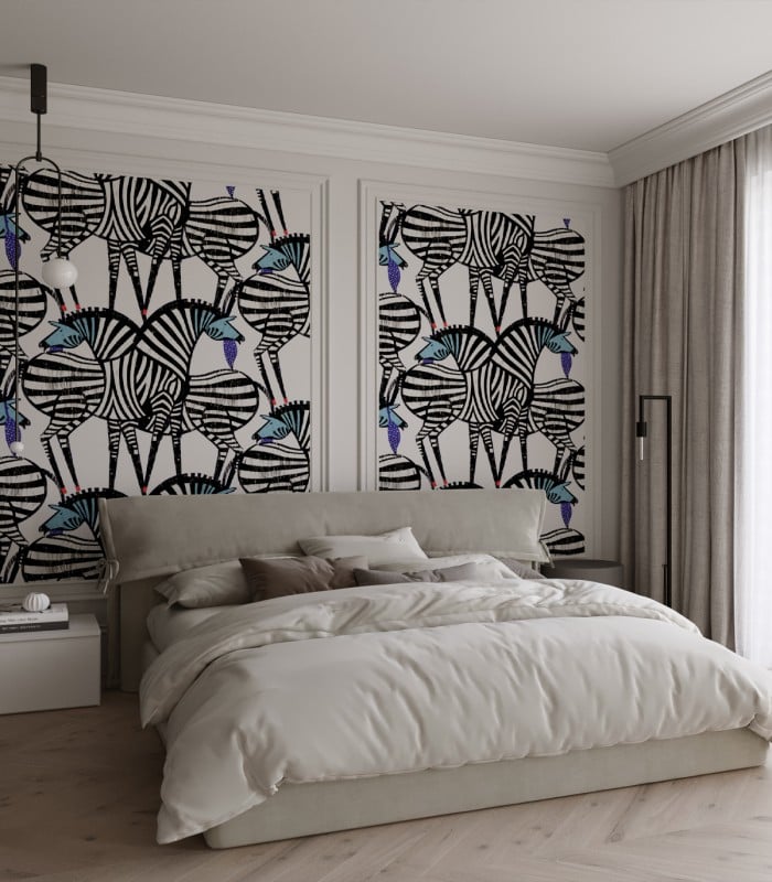 Tapeta Dancing Zebras - Wallcolors - Ekskluzywne Tapety