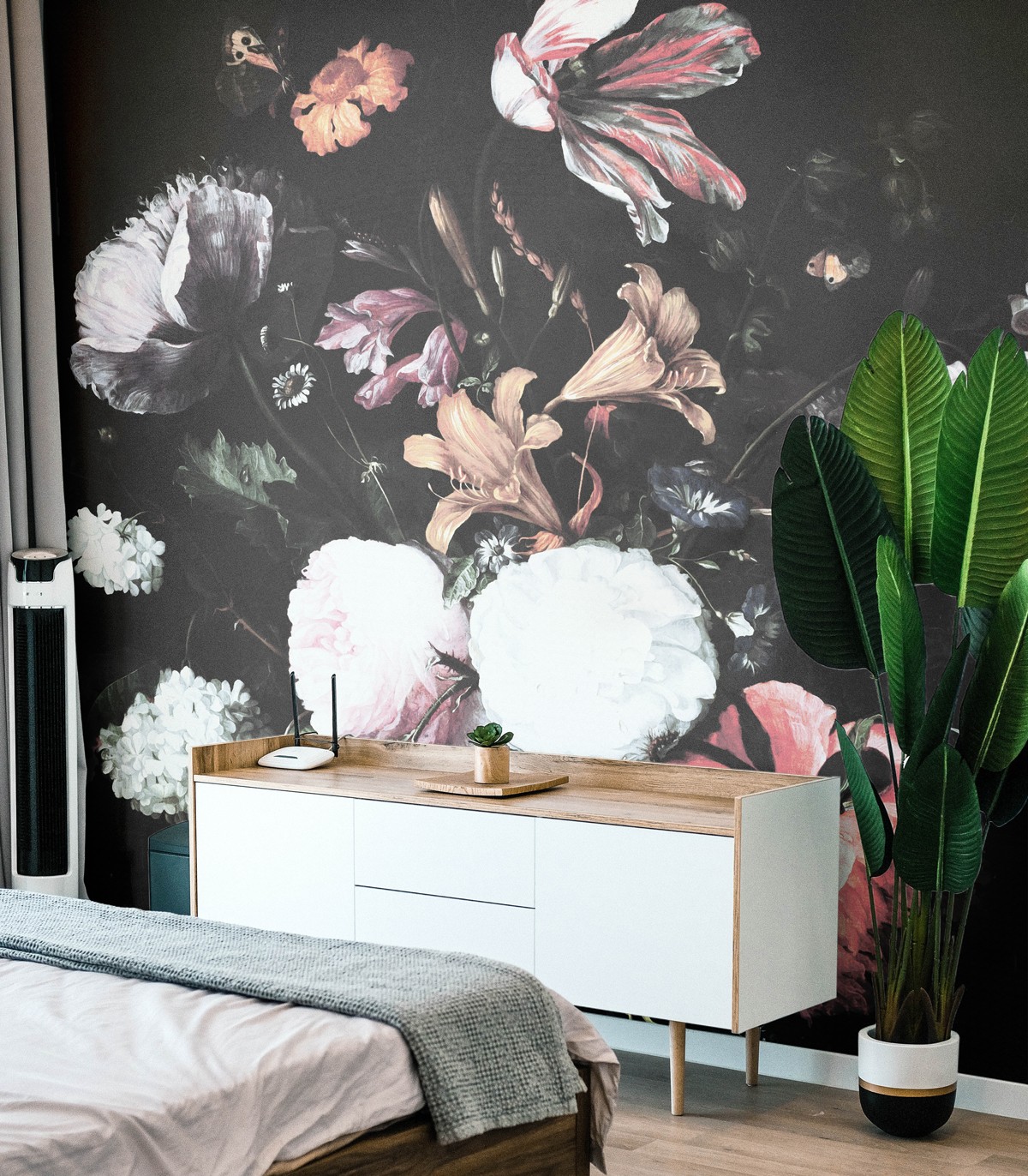 Tapeta Midnight Flowers - Wallcolors - Ekskluzywne Tapety