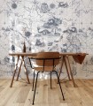 Indigo Terrazzo Wallpaper - Wallcolors  - Exclusive Wallpapers