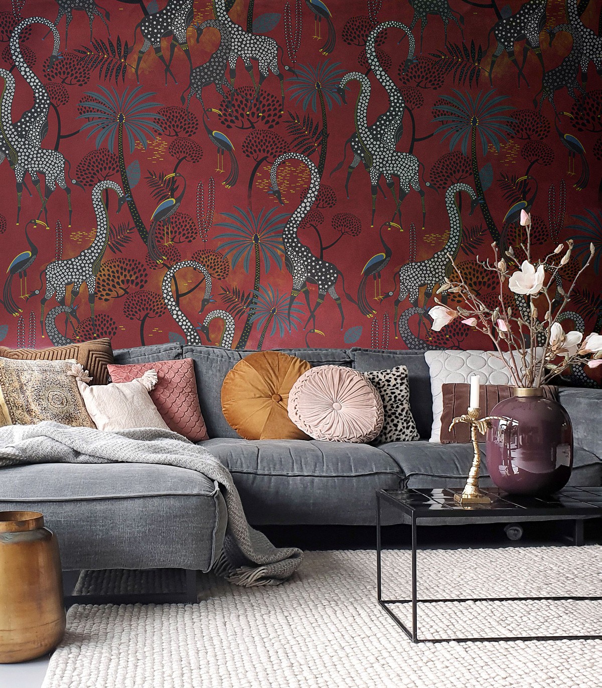 Oriental Giraffe Wallpaper - Wallcolors  - Exclusive Wallpapers