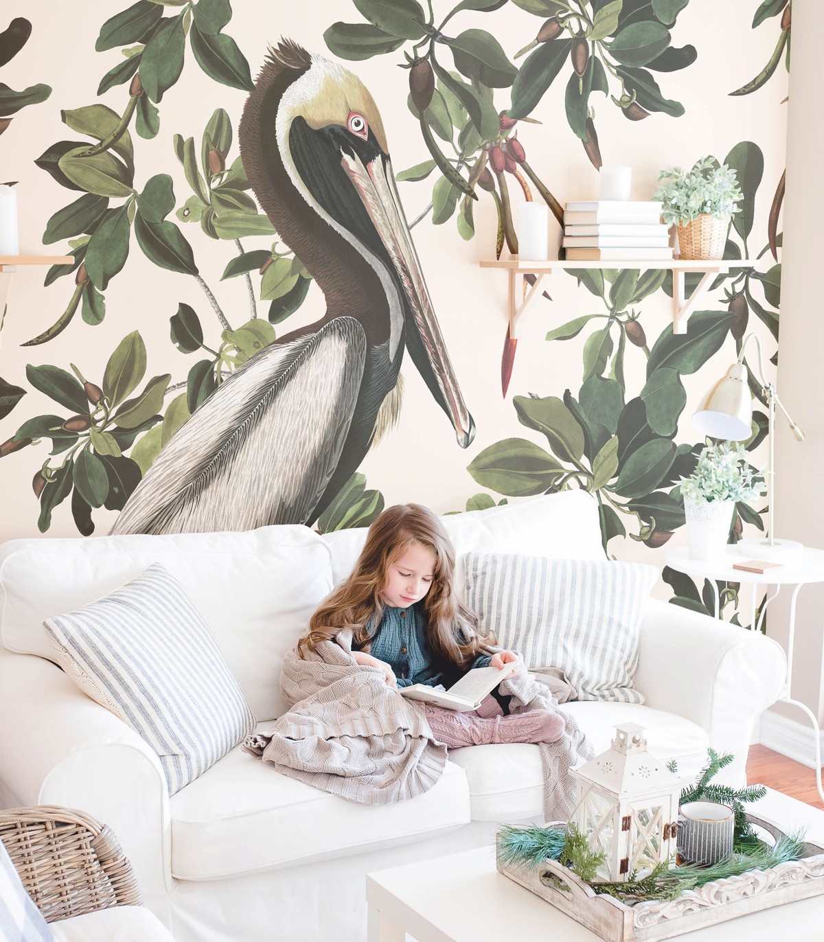 Spring Pelicans Wallpaper - Wallcolors  - Exklusive Hintergrundbilder