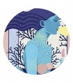 Dots Siren cool girl - Wallcolors  - Exklusive Hintergrundbilder
