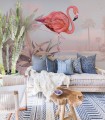 Crimson Flamingo Pink Tapete - Wallcolors  - Exklusive Hintergrundbilder