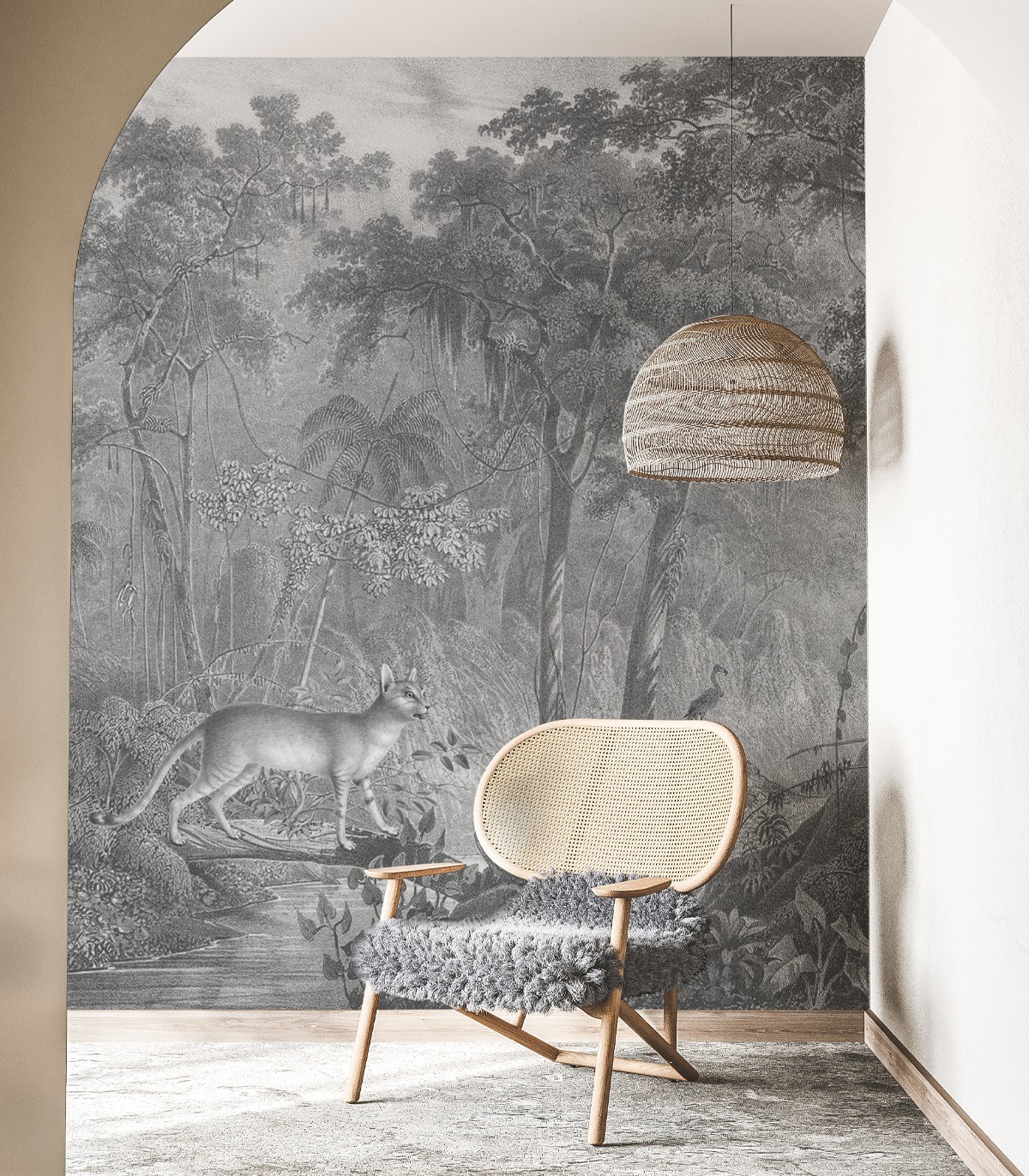 Jungle Cat Wallpaper - Wallcolors  - Exklusive Hintergrundbilder