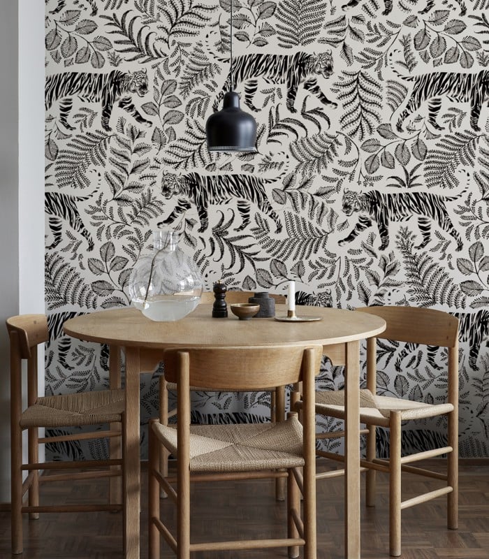 Camouflaged Tiger White Wallpaper - Wallcolors  - Exklusive Hintergrundbilder