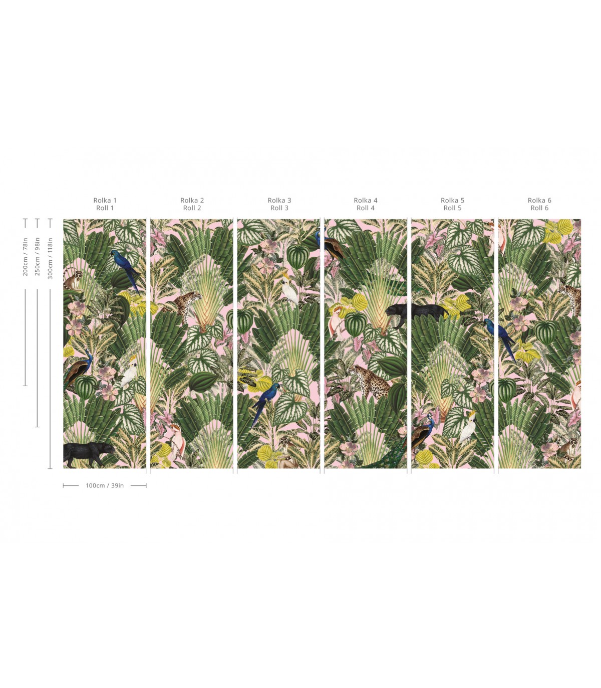 Rosa Dschungel Tapete - Wallcolors  - Exklusive Hintergrundbilder