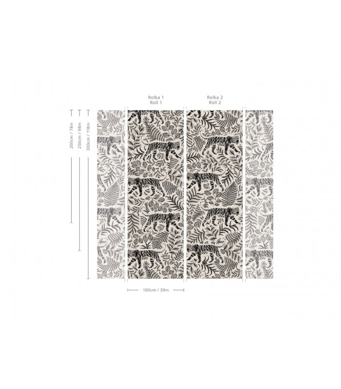 Camouflaged Tiger White Wallpaper - Wallcolors  - Exklusive Hintergrundbilder