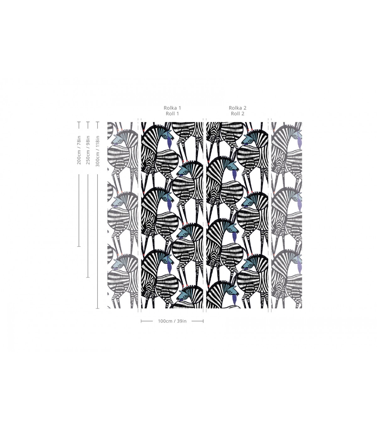 Tapeta Dancing Zebras - Wallcolors - Ekskluzywne Tapety