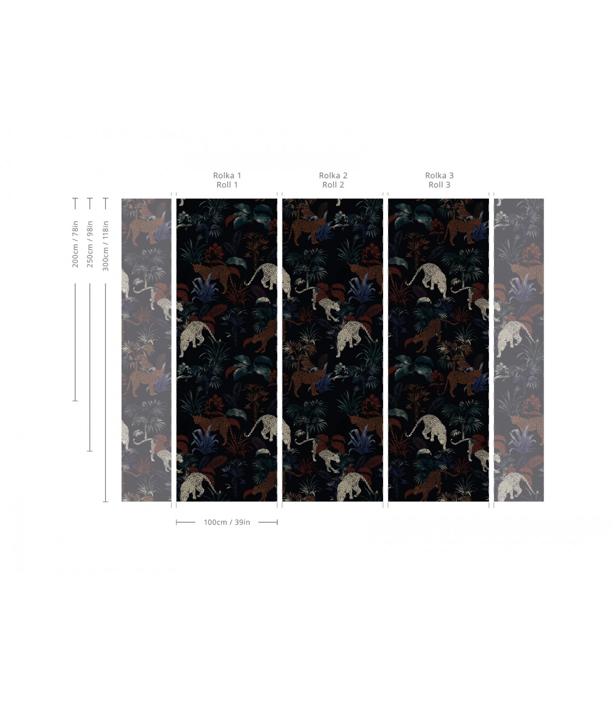 Cheetahs Black Wallpaper - Wallcolors  - Exklusive Hintergrundbilder