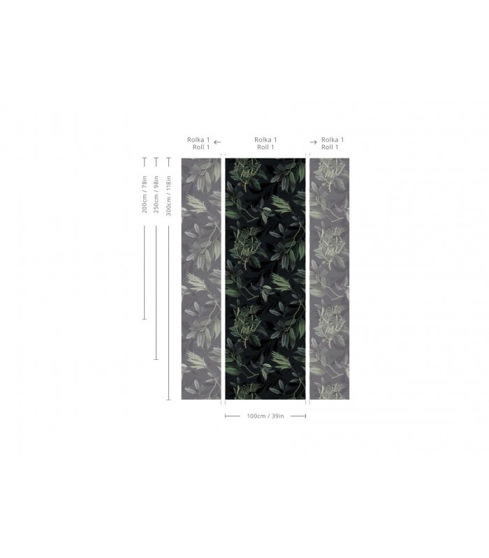 Tapeta Olive Branch Green - Wallcolors - Ekskluzywne Tapety