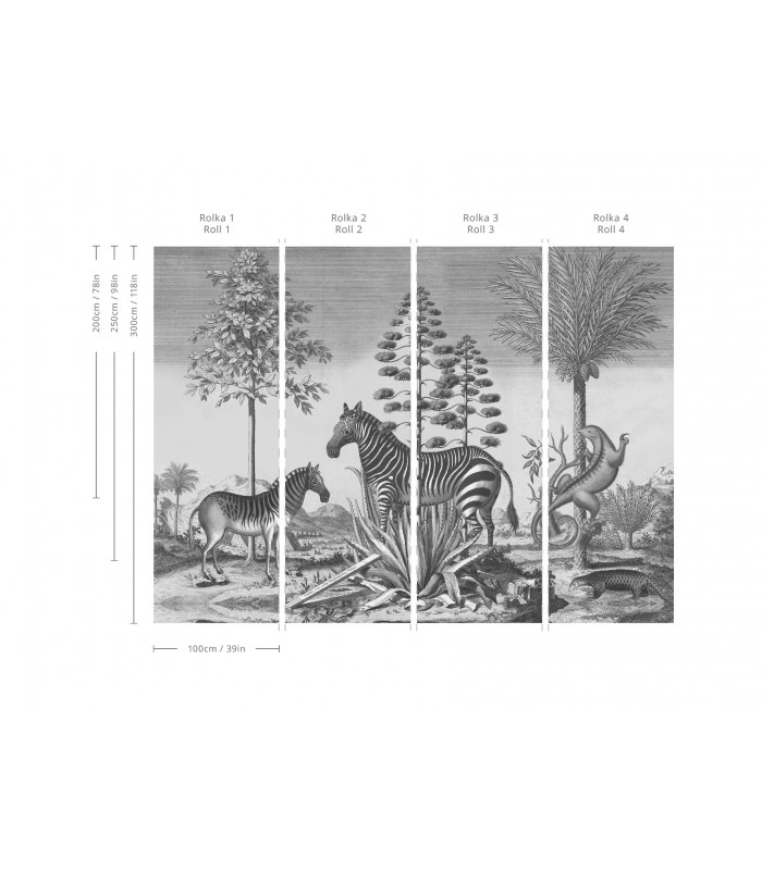 Tapeta Zebra on Agave - Wallcolors - Ekskluzywne Tapety