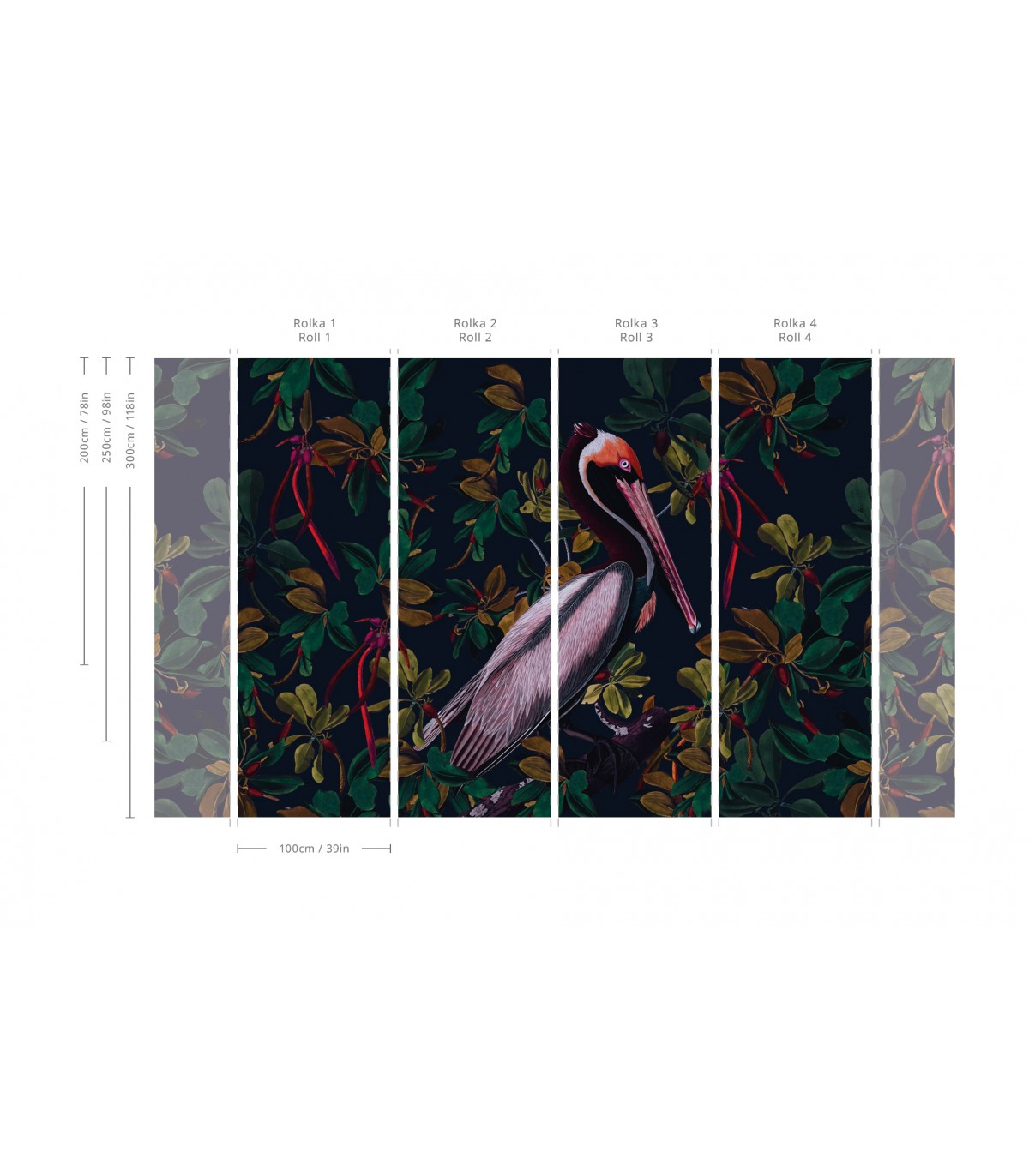 Night Pelicans wallpaper - Wallcolors  - Exclusive Wallpapers