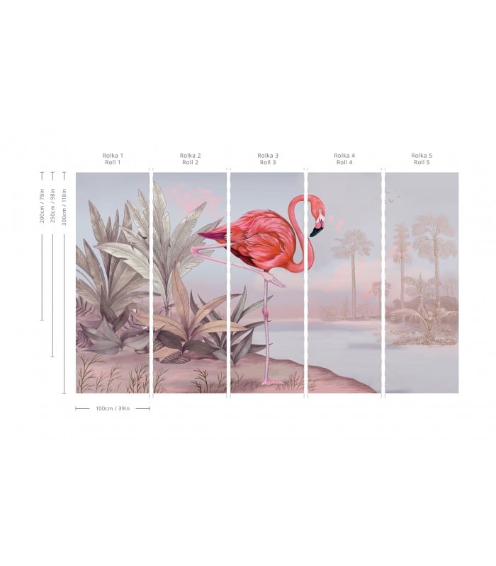 Tapeta Crimson Flamingo Pink - Wallcolors - Ekskluzywne Tapety