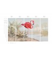 Crimson Flamingo wallpaper - Wallcolors  - Exclusive Wallpapers