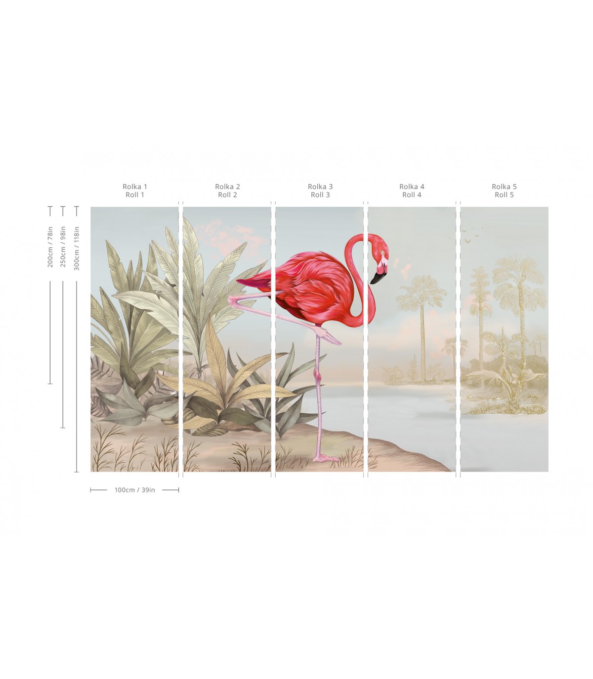 Tapeta Crimson Flamingo - Wallcolors - Ekskluzywne Tapety