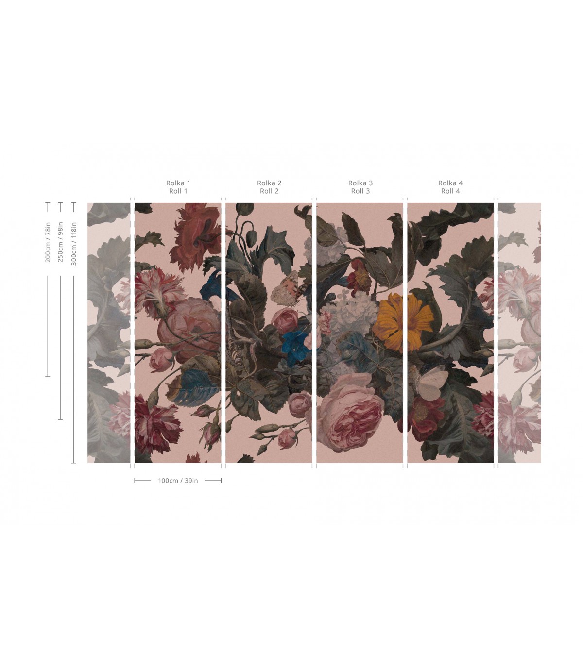 Dragonfly Garden Pink Tapete - Wallcolors  - Exklusive Hintergrundbilder