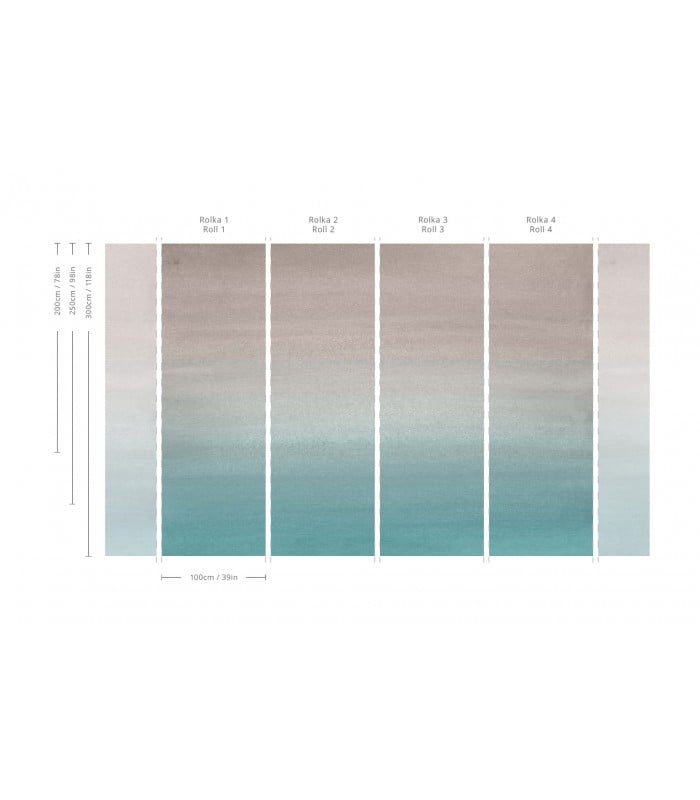 Tapeta Turquoise Fogg - Wallcolors - Ekskluzywne Tapety