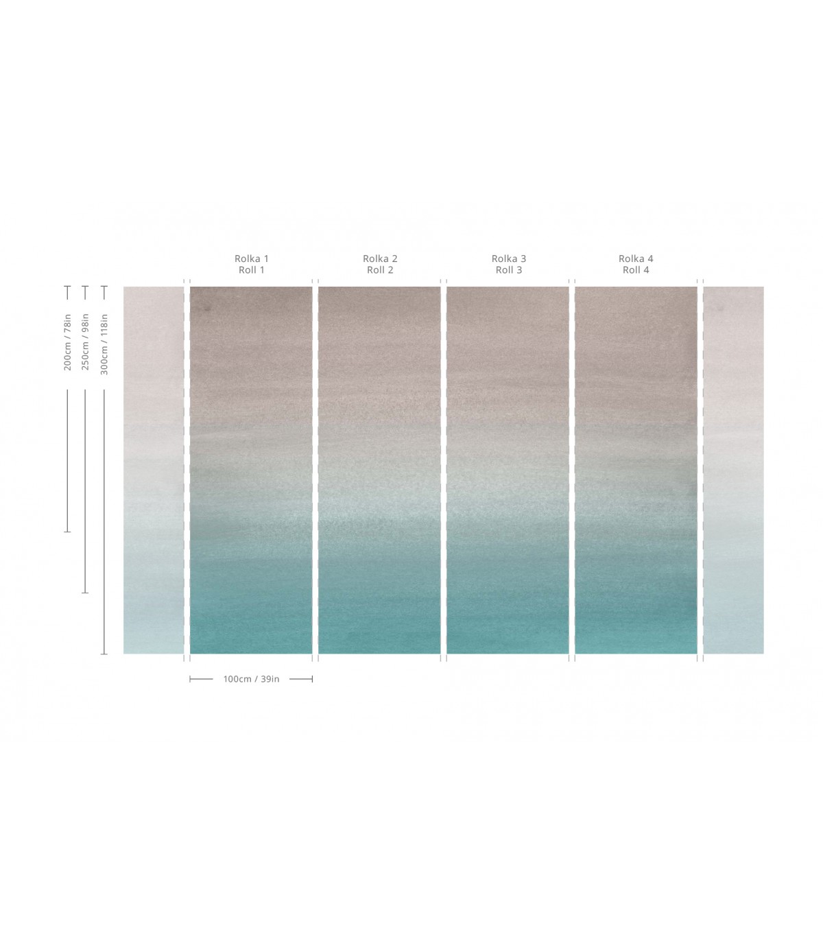 Tapeta Turquoise Fog - Wallcolors - Ekskluzywne Tapety