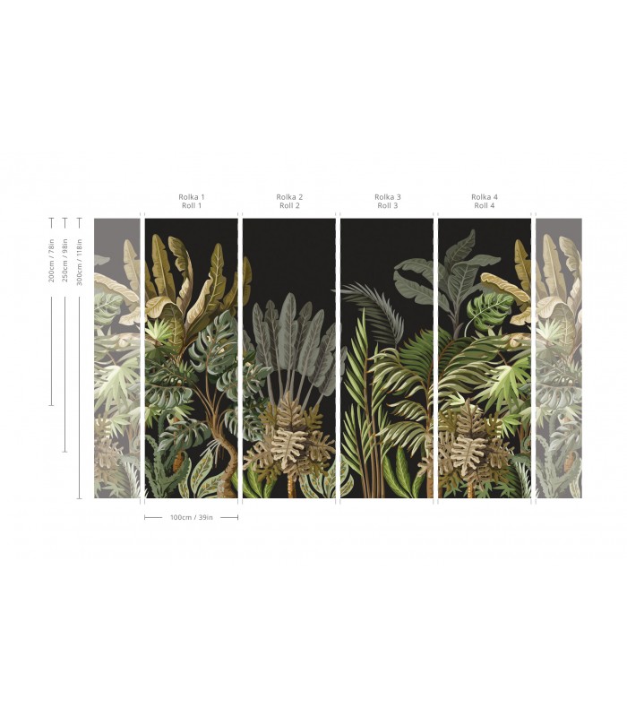 Tapeta Jungle Black - Wallcolors - Ekskluzywne Tapety