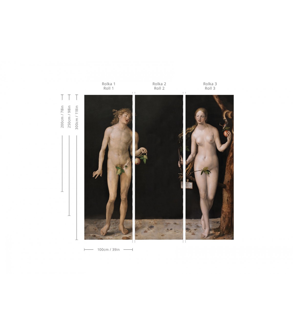Adam and Eva Tapete - Wallcolors  - Exklusive Hintergrundbilder