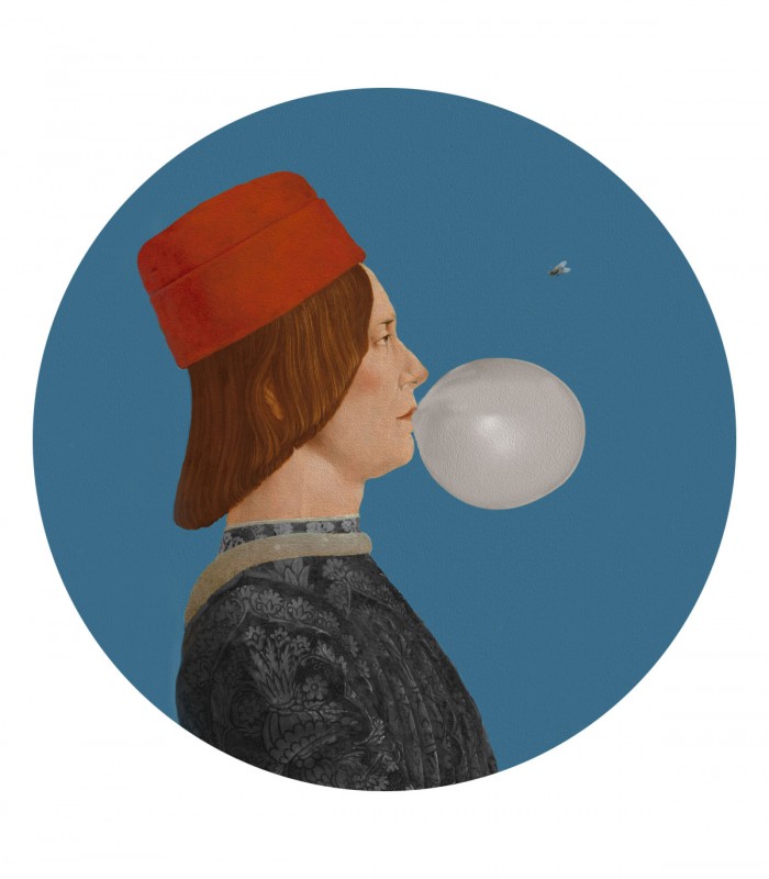 Dots Boy with Bubble Gum blue - Wallcolors - Ekskluzywne Tapety