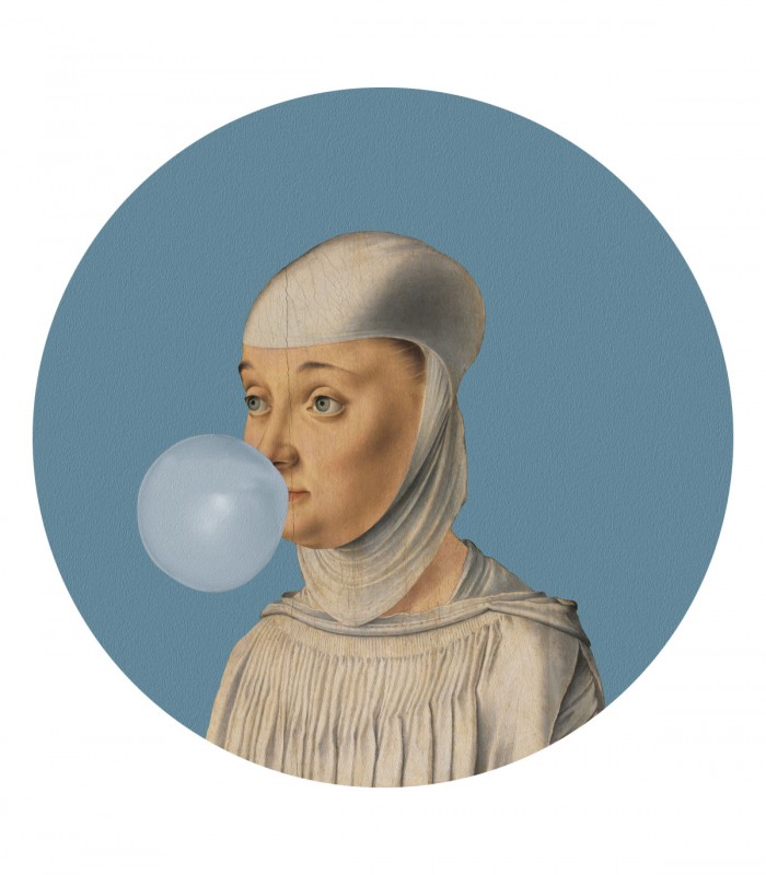 Dots Woman with Bubble Gum Blue - Wallcolors - Ekskluzywne Tapety