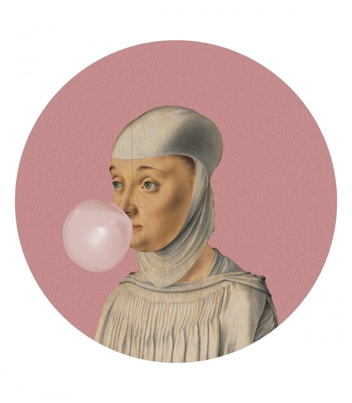 Dots Woman with Bubble Gum Pink - Wallcolors - Ekskluzywne Tapety