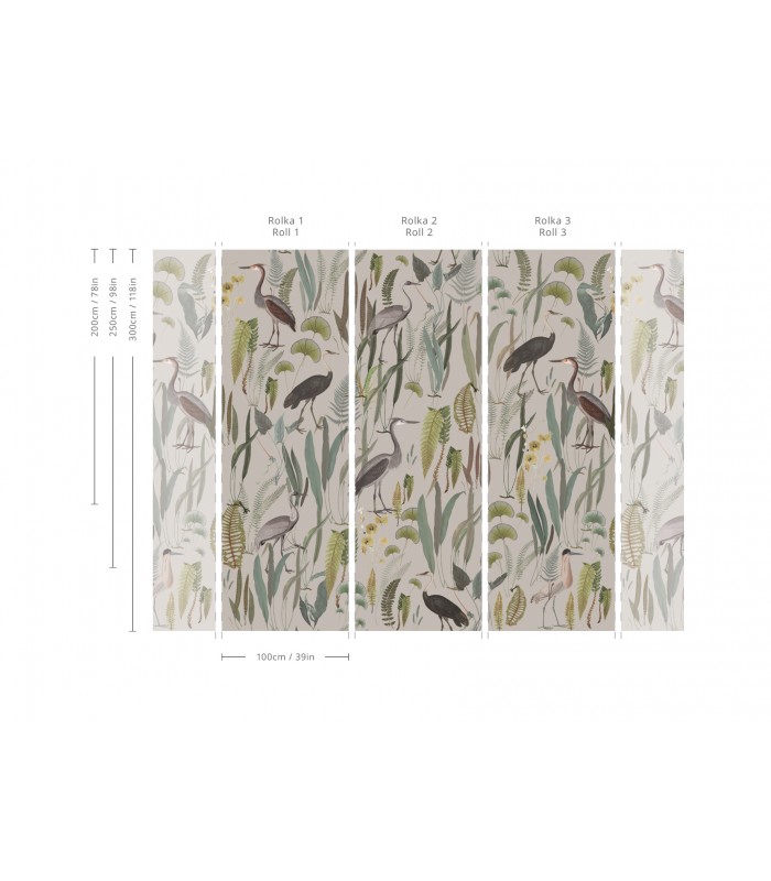 Tapeta Calm Heron Beige - Wallcolors - Ekskluzywne Tapety