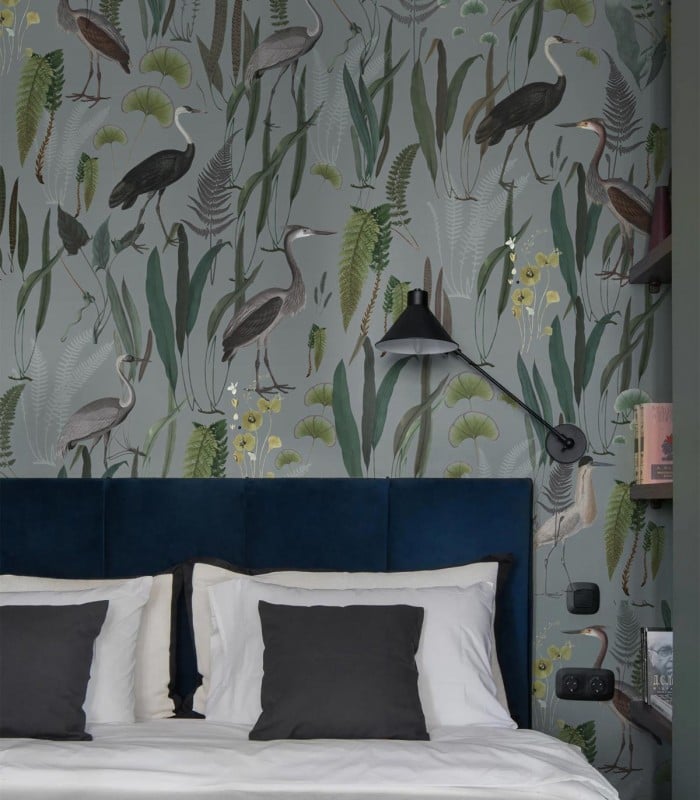 Tapeta Calm Heron Mint - Wallcolors - Ekskluzywne Tapety