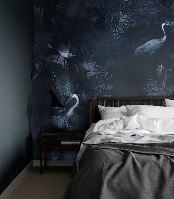 Desert Tropics Dark Blue tapete - Wallcolors  - Exklusive Hintergrundbilder