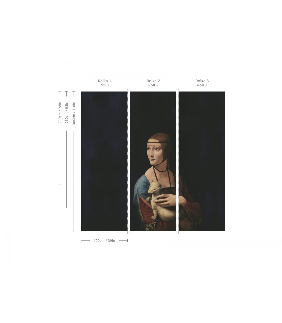 Lady with an Ermine tapete - Wallcolors  - Exklusive Hintergrundbilder