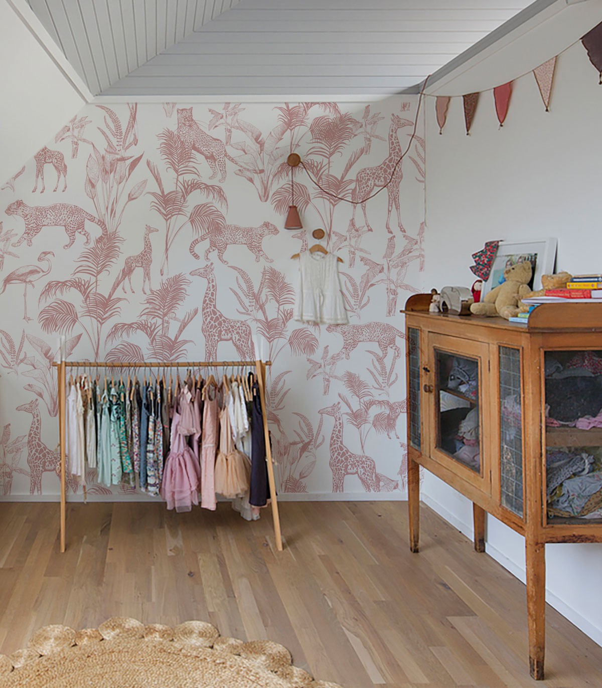 Safari Pink Wallpaper - Wallcolors  - Exklusive Hintergrundbilder