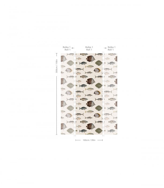 Tapeta Under the Sea Beige - Wallcolors - Ekskluzywne Tapety