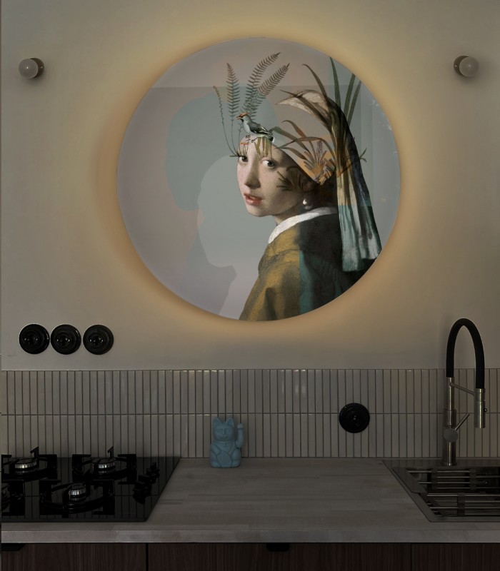 Dots Lighting Nature girl with the pearl - Wallcolors - Ekskluzywne Tapety