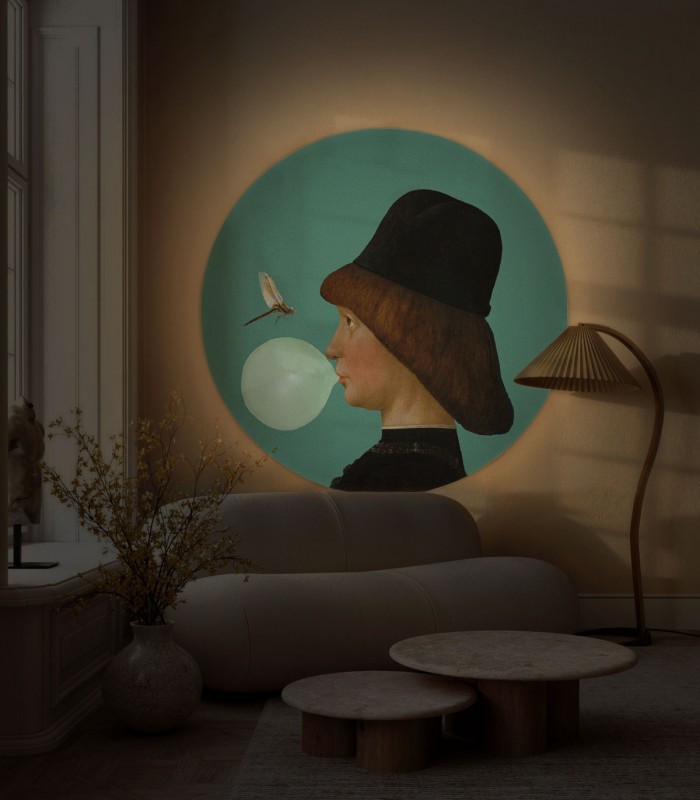 Dots Lighting Boy and Dragonfly - Wallcolors - Ekskluzywne Tapety