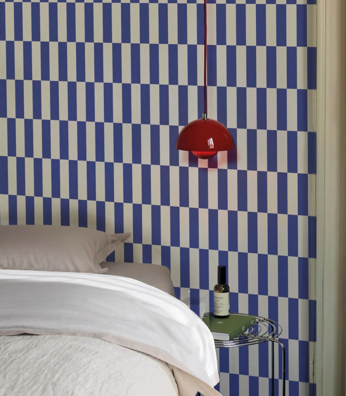 Tetris Stripe Cobalt tapete - Wallcolors  - Exklusive Hintergrundbilder