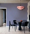 Tetris Stripe Cobalt tapete - Wallcolors  - Exklusive Hintergrundbilder
