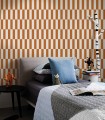 Tetris Stripe Terracotta tapete - Wallcolors  - Exklusive Hintergrundbilder