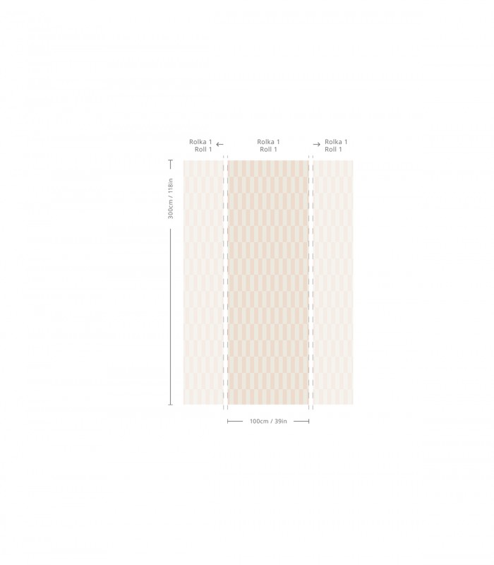 Tetris Stripe Pink tapete - Wallcolors  - Exklusive Hintergrundbilder