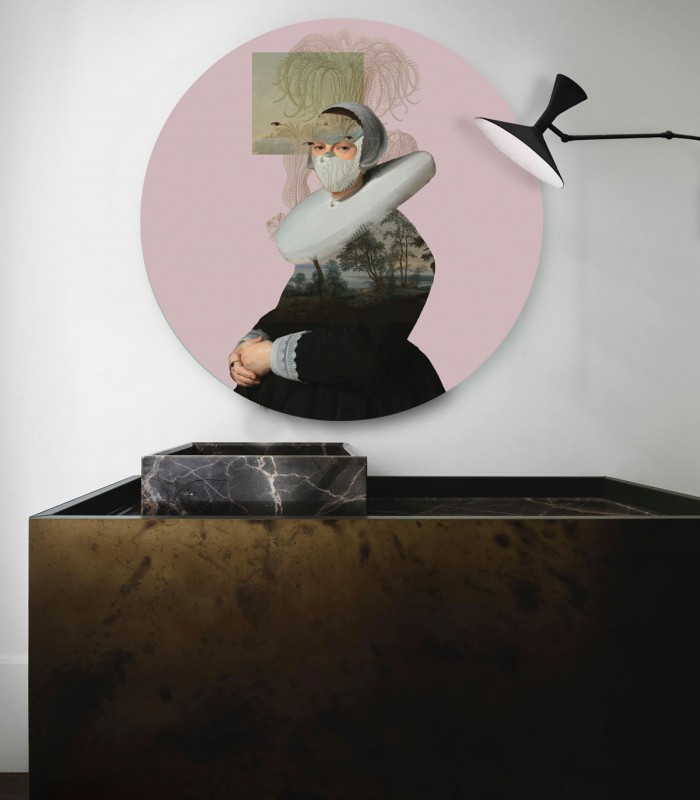 Dots Landscape Muse Pink - Wallcolors  - Exclusive Wallpapers