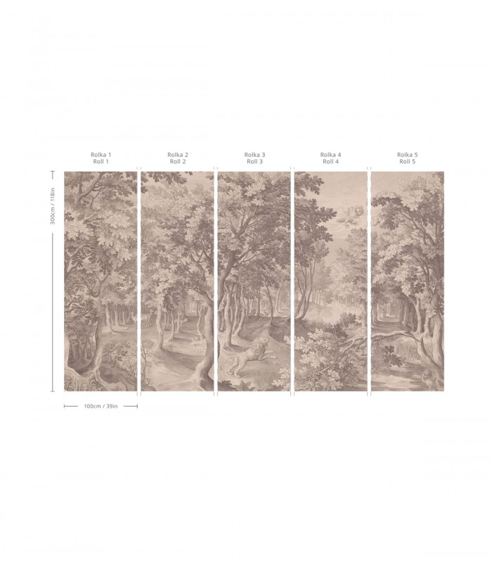 Tapeta Timeless Trees Beige - Wallcolors - Ekskluzywne Tapety