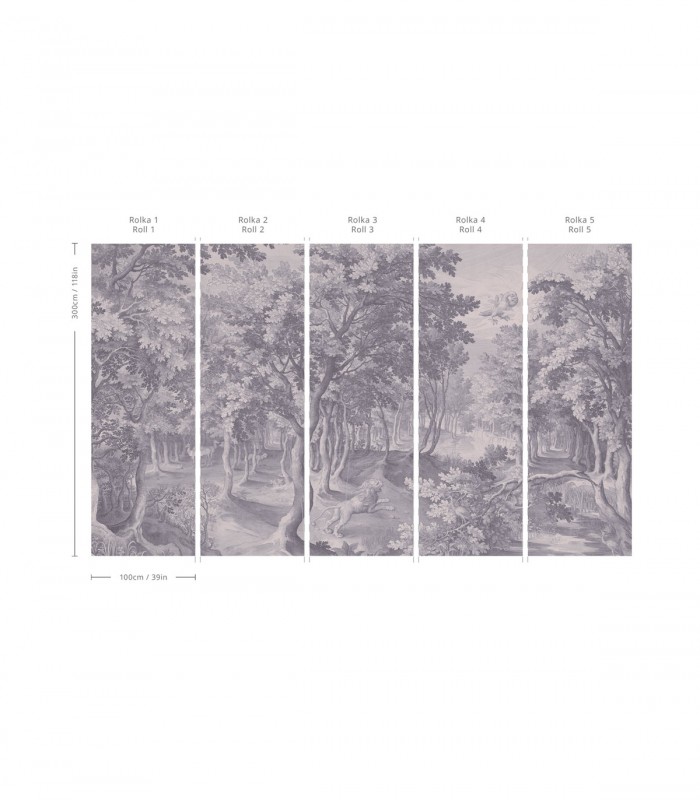 Tapeta Timeless Trees Blue - Wallcolors - Ekskluzywne Tapety