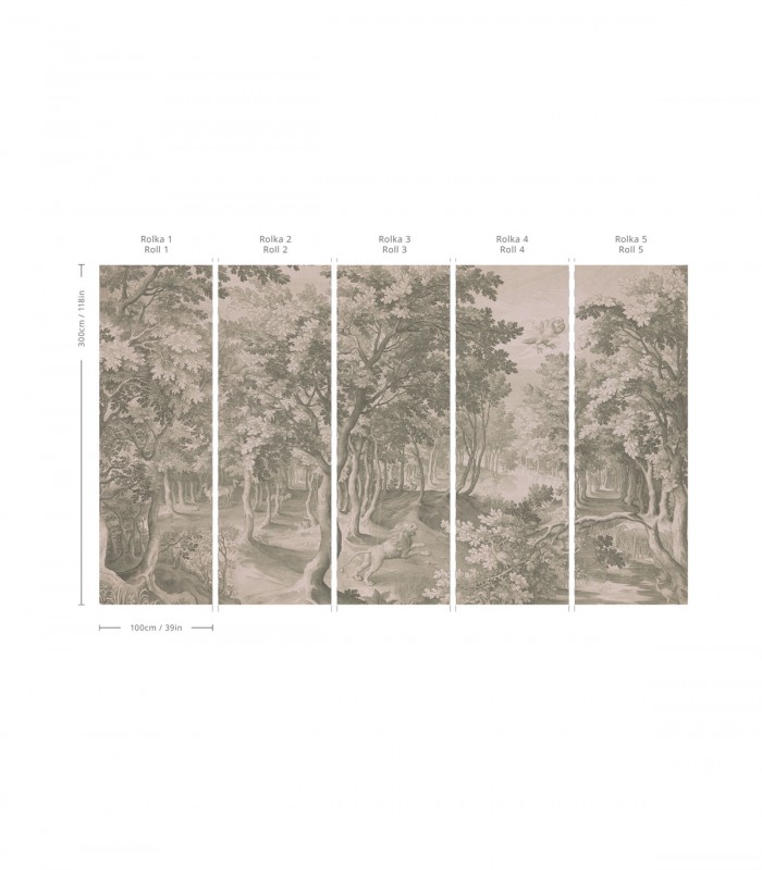 Tapeta Timeless Trees Green - Wallcolors - Ekskluzywne Tapety