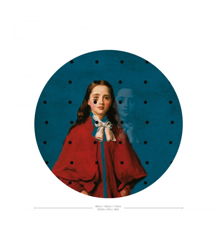 Dots Girl in red - Wallcolors  - Exclusive Wallpapers