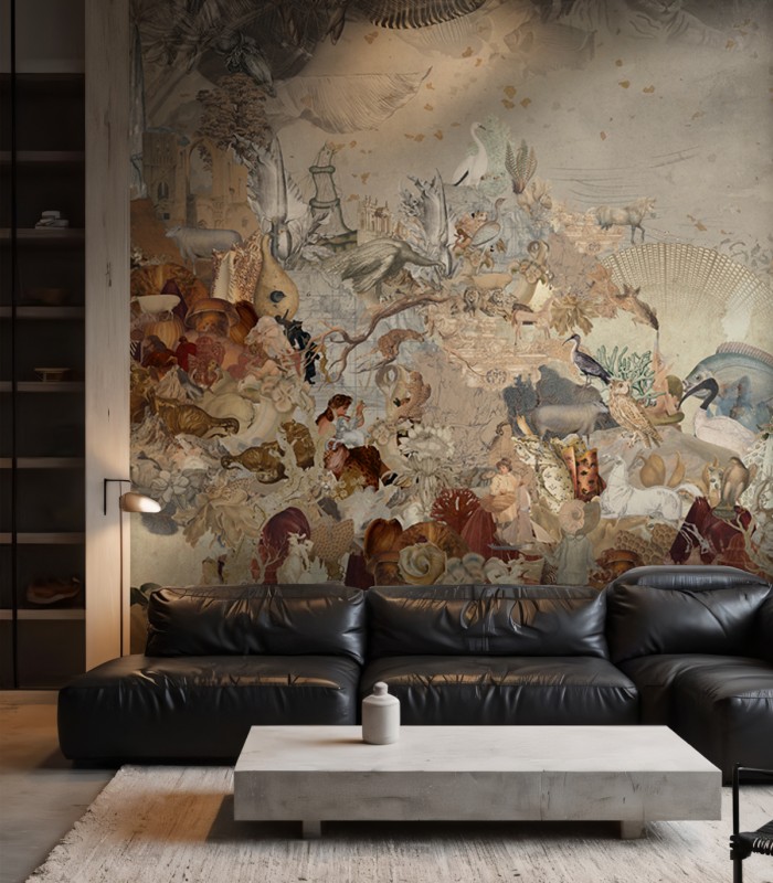 Tapeta Kingdom of All Creatures Sepia - Wallcolors - Ekskluzywne Tapety